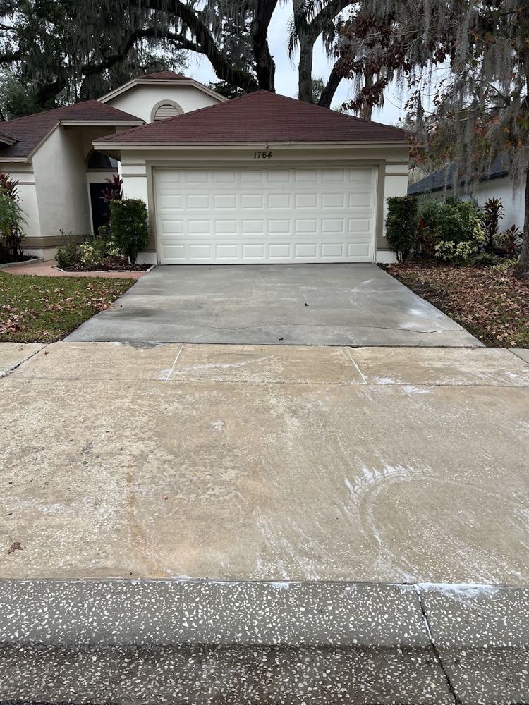 Driveway after cleaning
