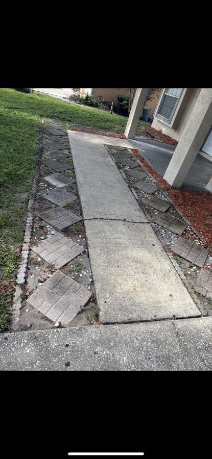 Recent pressure washing job