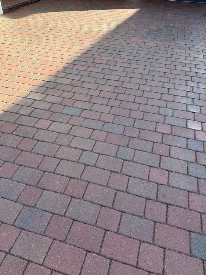 Recent pressure washing job
